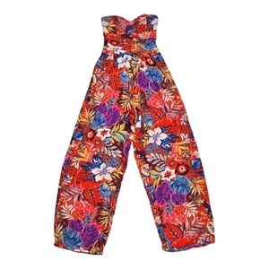 B.O.G.Collection Floral Print Wide Leg Jumpsuits